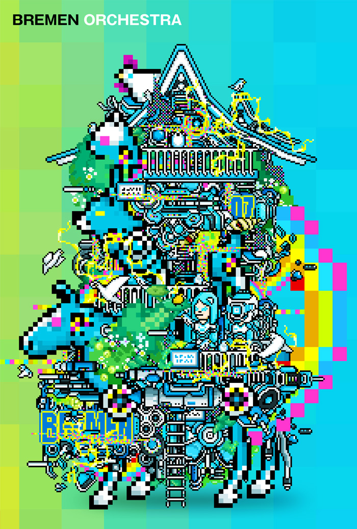 Bremen Orchestra ドット絵 アート Ban 8ku バンパク Ban 8ku