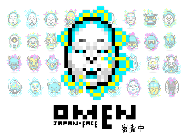 ドット絵のラインスタンプ第3弾 Omen Japan Face できました ドット絵 アート Ban 8ku バンパク Ban 8ku